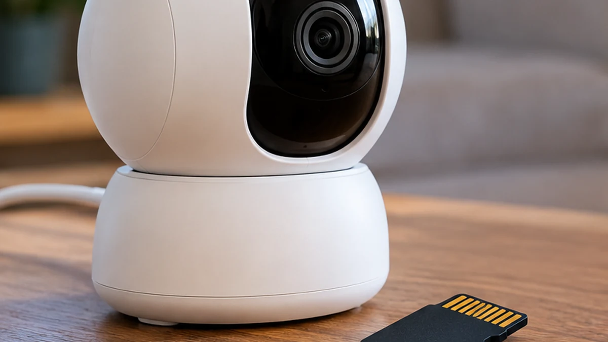 Câmera de segurança com cartão microSD para armazenamento local