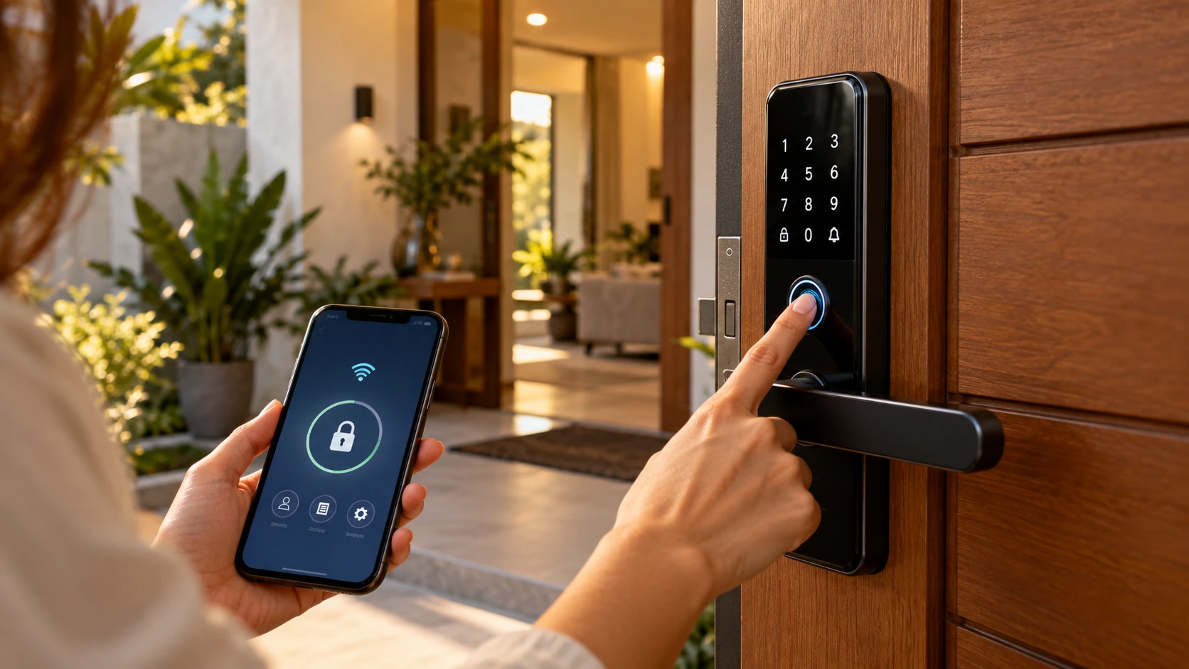 Fechadura inteligente vale a pena com biometria e aplicativo no celular