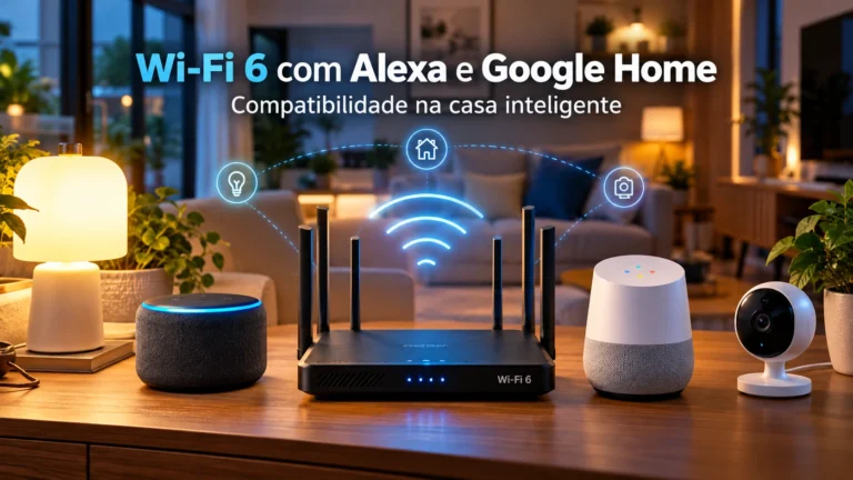 Wi-Fi 6 com Alexa e Google Home em uma casa inteligente